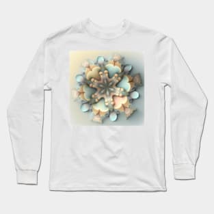 A Fractal Design of Subtle Pastel Colors Long Sleeve T-Shirt